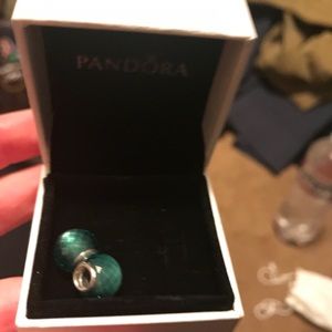 Pandora teal faceted beads (both of them)